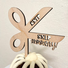 Load image into Gallery viewer, &quot;Snip Snip Hooray&quot; Cake Topper
