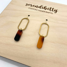 Load image into Gallery viewer, Oval Charm Earrings - Tortoise Shell (Acrylic)
