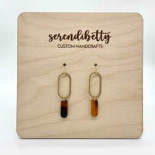 Load image into Gallery viewer, Oval Charm Earrings - Tortoise Shell (Acrylic)
