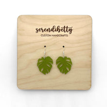 Load image into Gallery viewer, Monstera Leaf Earrings (Acrylic)
