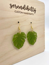 Load image into Gallery viewer, Monstera Leaf Earrings (Acrylic)
