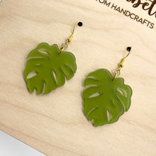 Load image into Gallery viewer, Monstera Leaf Earrings (Acrylic)
