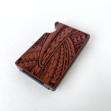 Load image into Gallery viewer, Full Tribal Engraved Wood Wallet - Cherry
