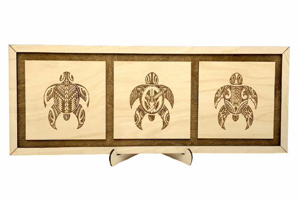 3 Turtles Tribal Frame