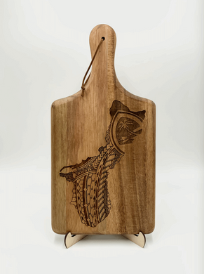 Guam Tribal Engraved Cutting Board w/Handle