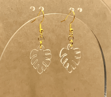 Load image into Gallery viewer, Mini Monstera Earrings (Acrylic)
