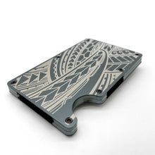 Load image into Gallery viewer, Full Tribal Engraved Metal Wallet - Gray
