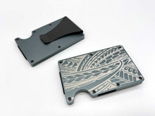 Load image into Gallery viewer, Full Tribal Engraved Metal Wallet - Gray
