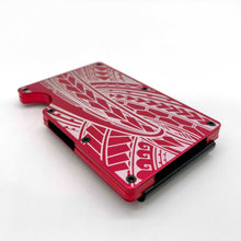 Load image into Gallery viewer, Full Tribal Engraved Metal Wallet - Red
