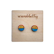 Load image into Gallery viewer, Hand-painted Sunset Studs (Wood)
