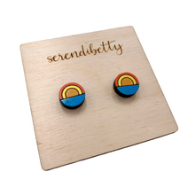 Load image into Gallery viewer, Hand-painted Sunset Studs (Wood)
