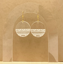 Load image into Gallery viewer, Round Half-Circle Tribal Earrings (Acrylic)
