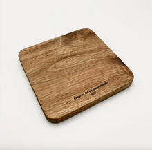 Load image into Gallery viewer, 3.5&quot; Tribal Engraved Acacia Wood Coasters v1 (Square, Set of 2)
