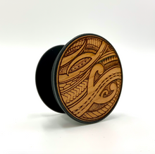 Load image into Gallery viewer, Tribal Engraved Phone Grip #2 (Wood)
